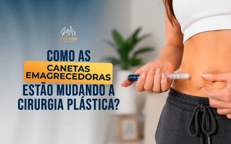 Uma mulher aplicando caneta emagrecedora na barriga